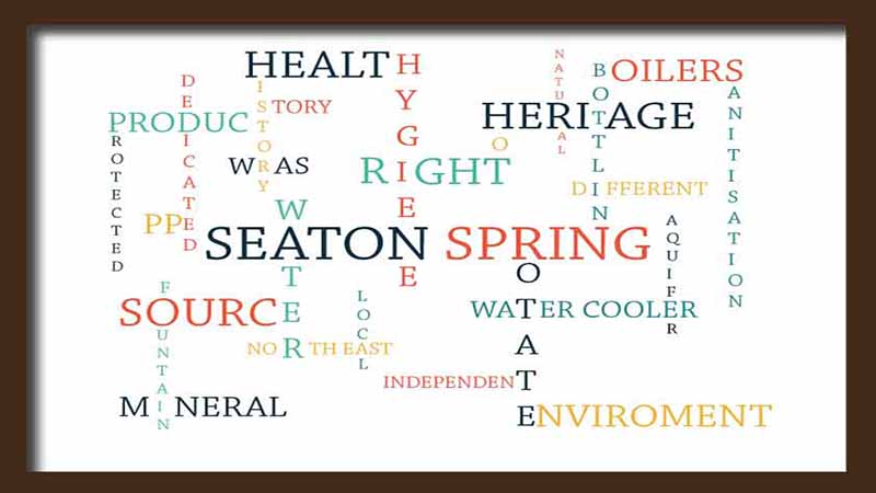 water word art showing what Seaton Spring do differently